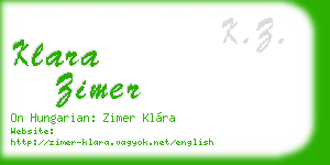 klara zimer business card